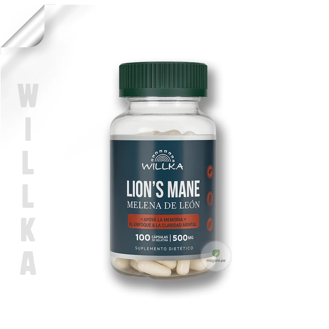 Melena de León | 100 cap - 500 mg | Willka Foods